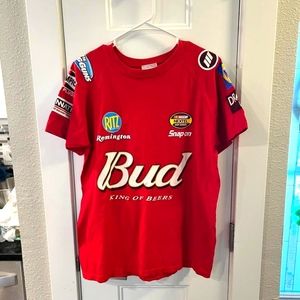 NASCAR Bud King Of Beers Ford Racing Dale Earnhardt Jr #8 TShirt Large Color Red